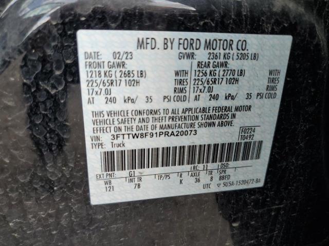 2023 Ford Maverick Xl VIN: 3FTTW8F91PRA20073 Lot: 62526014