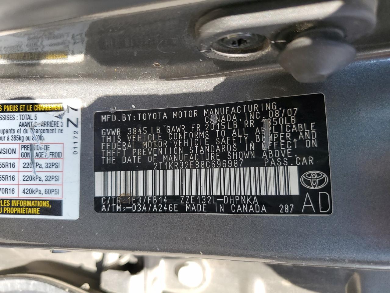 2T1KR32E88C696987 2008 Toyota Corolla Matrix Xr