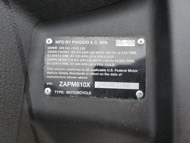 2010 PIAGGIO MP3 500 - ZAPM610X2A5002208