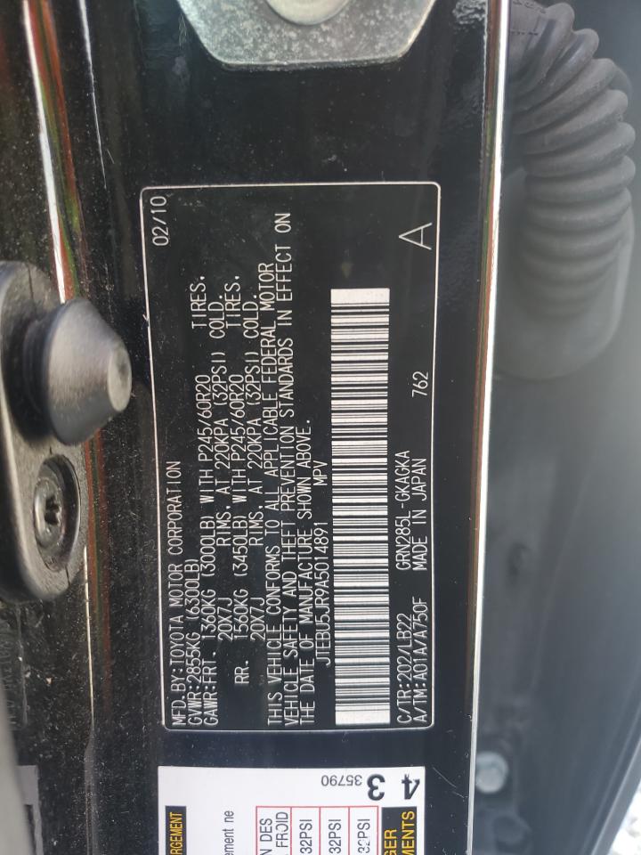 JTEBU5JR9A5014891 2010 Toyota 4Runner Sr5