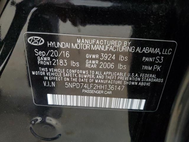 2017 HYUNDAI ELANTRA SE - 5NPD74LF2HH136147