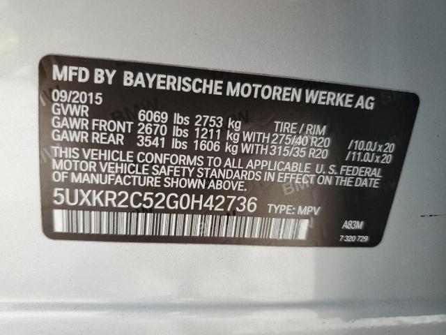 VIN 5UXKR2C52G0H42736 2016 BMW X5, Sdrive35I no.13