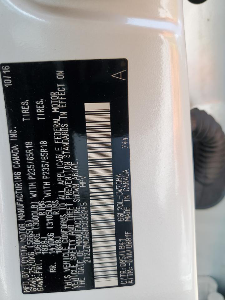 2T2ZZMCA6HC039245 2017 Lexus Rx 350 Base