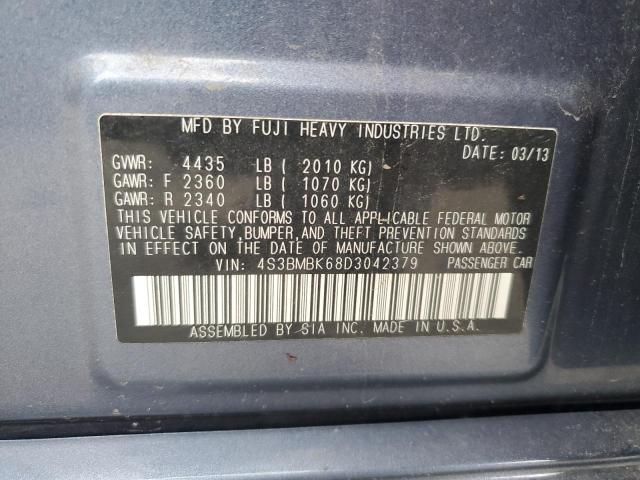 2013 Subaru Legacy 2.5I Limited VIN: 4S3BMBK68D3042379 Lot: 62677804