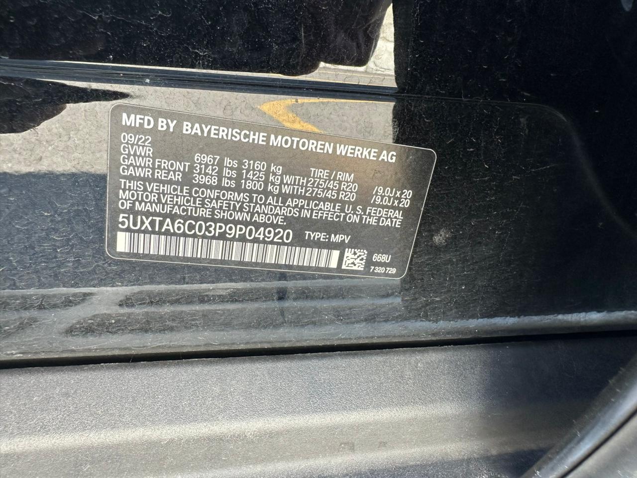 5UXTA6C03P9P04920 2023 BMW X5 xDrive45E