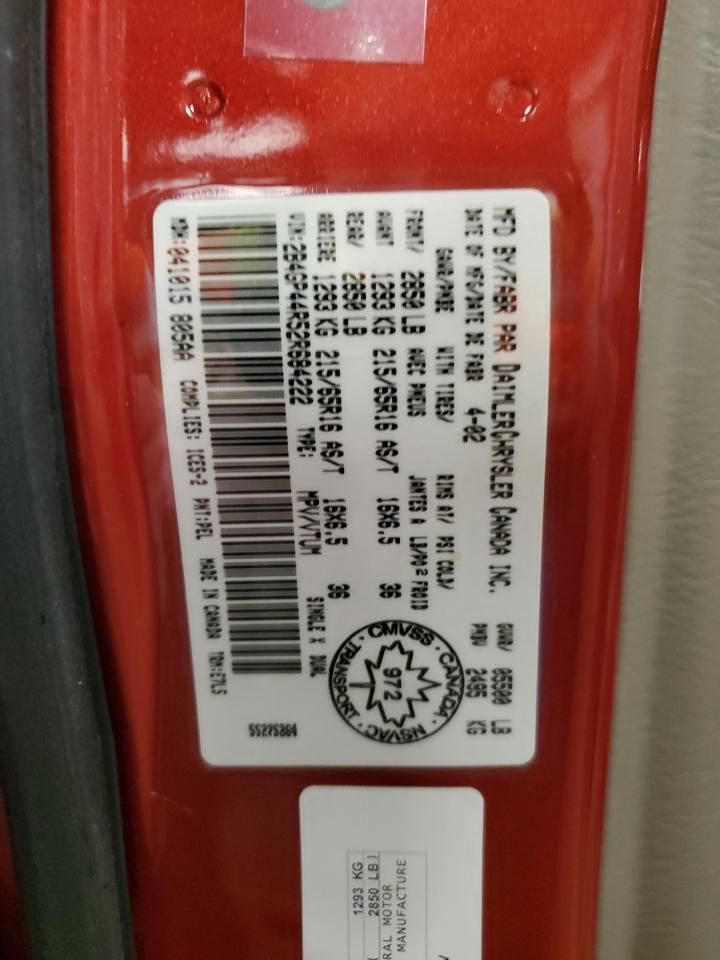 2B4GP44R52R684222 2002 Dodge Grand Caravan Sport