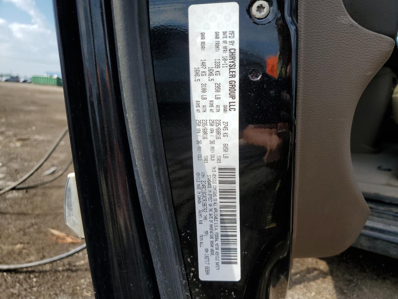 2C4RC1BG0CR186762 2012 Chrysler Town & Country Touring