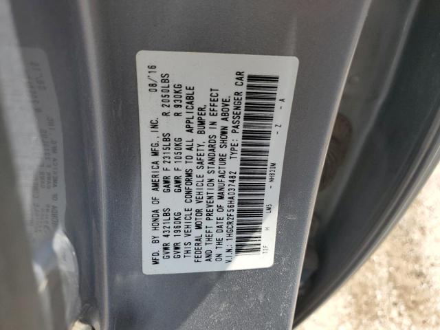 VIN 1HGCR2F56HA037482 2017 Honda Accord, Sport no.12