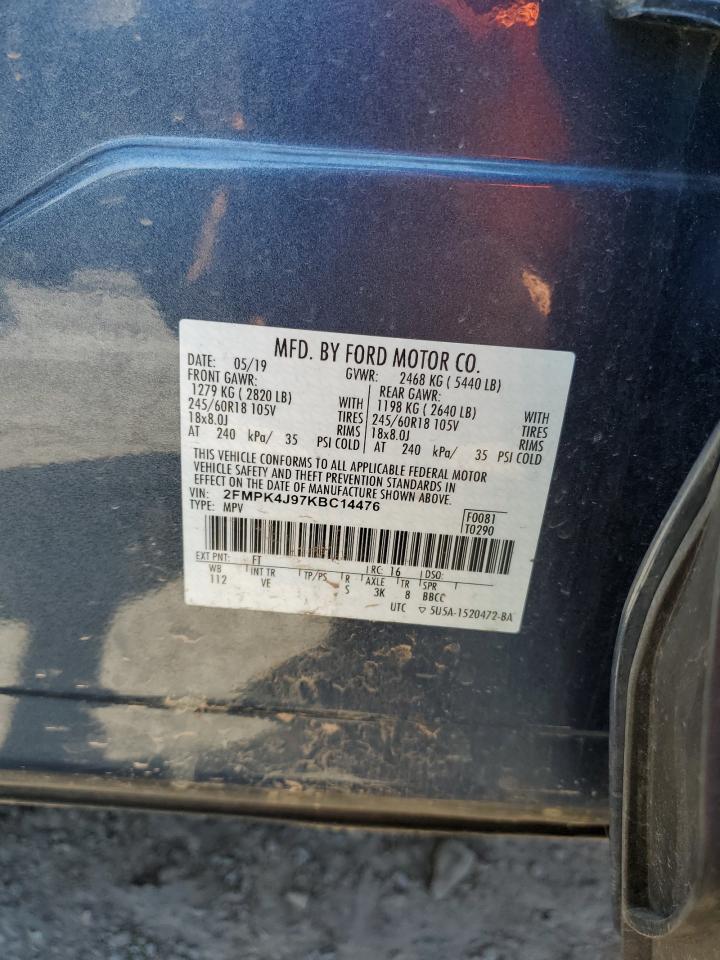 2FMPK4J97KBC14476 2019 Ford Edge Sel