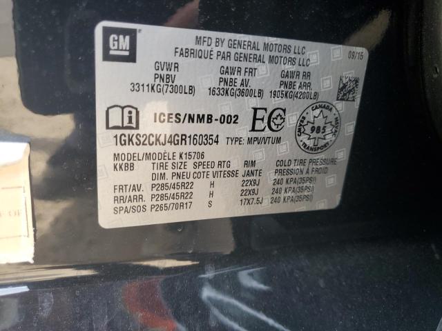 2016 GMC YUKON DENA - 1GKS2CKJ4GR160354