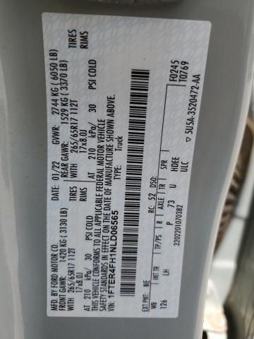 2022 FORD RANGER XL - 1FTER4FH1NLD06565