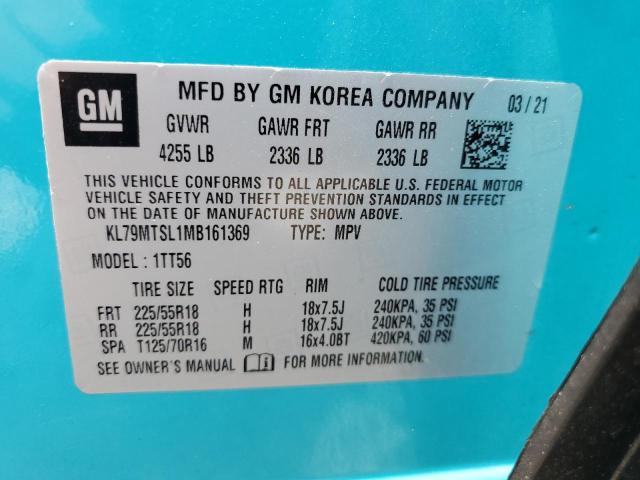 2021 CHEVROLET TRAILBLAZE - KL79MTSL1MB161369