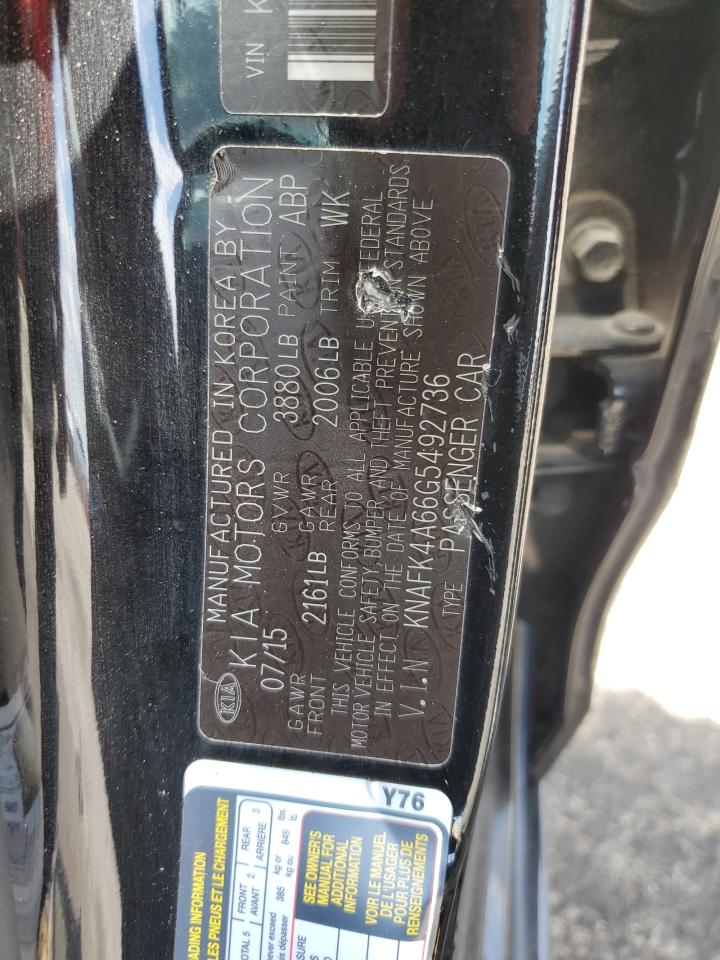 KNAFK4A66G5492736 2016 Kia Forte Lx