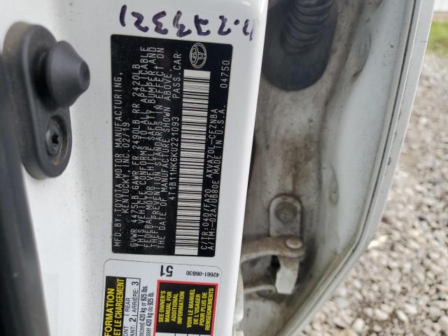 VIN 4T1B11HK6KU221093 2019 Toyota Camry, L no.12