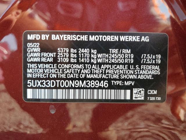 2021 BMW X4 XDRIVE3 5UX33DT00N9M38946  63090124