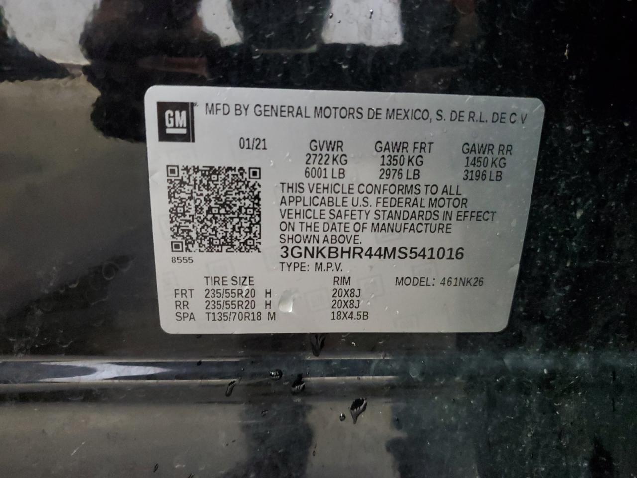 3GNKBHR44MS541016 2021 Chevrolet Blazer 2Lt