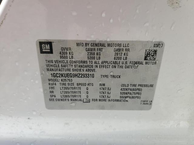 2017 CHEVROLET SILVERADO - 1GC2KUEG9HZ293310