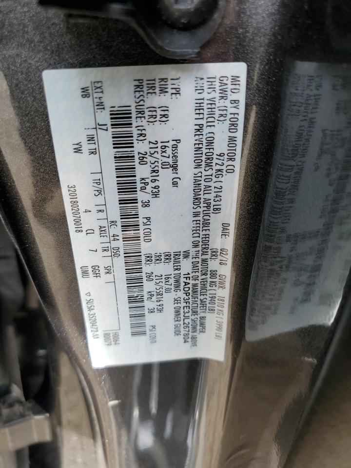 1FADP3FE3JL267804 2018 Ford Focus Se