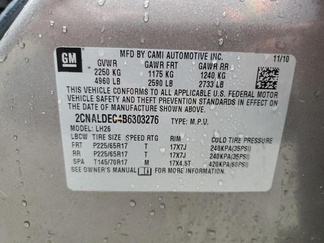 2CNALDEC4B6303276 2011 Chevrolet Equinox Lt