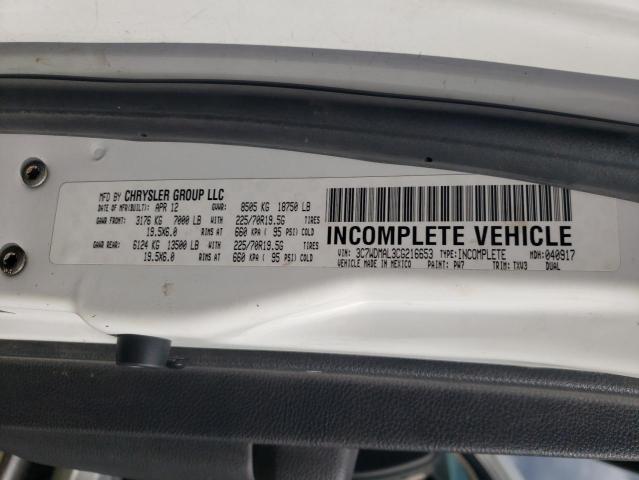 2012 Dodge Ram 5500 St VIN: 3C7WDMAL3CG216653 Lot: 61152844