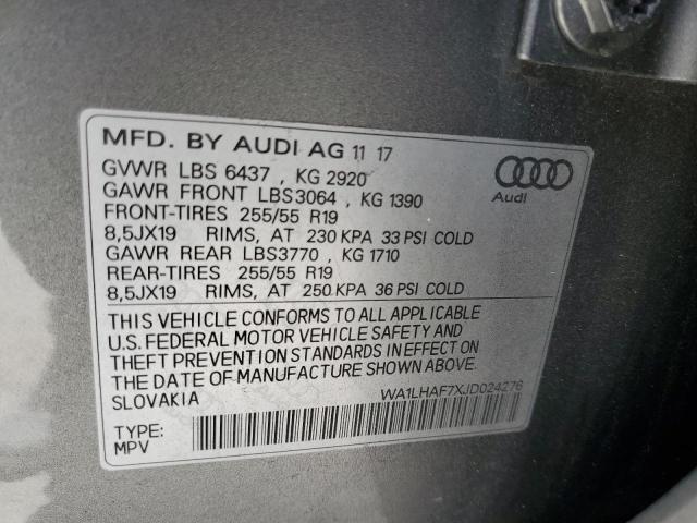 VIN WA1LHAF7XJD024276 2018 Audi Q7, Premium Plus no.13