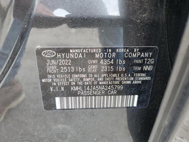 VIN KMHL14JA5NA245799 2022 HYUNDAI SONATA no.12