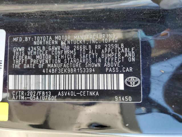 4T4BF3EK9BR153394 2011 Toyota Camry Base