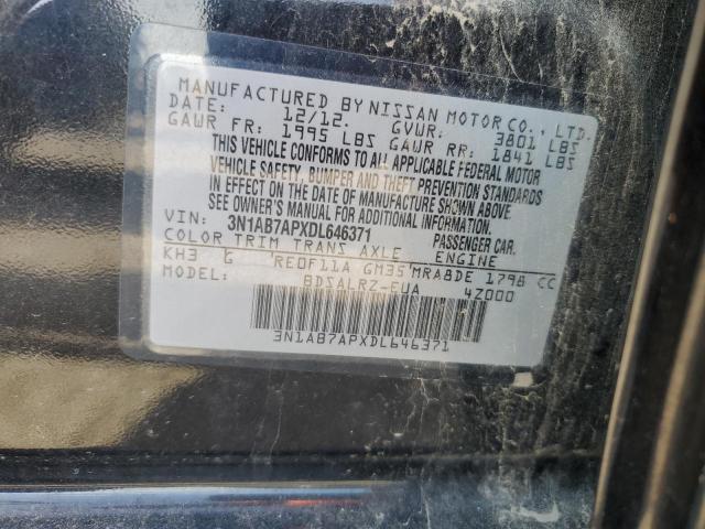 VIN 3N1AB7APXDL646371 2013 Nissan Sentra, S no.12