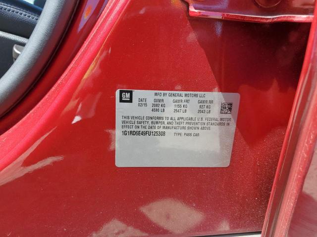 VIN 1G1RD6E49FU125308 2015 Chevrolet Volt no.12