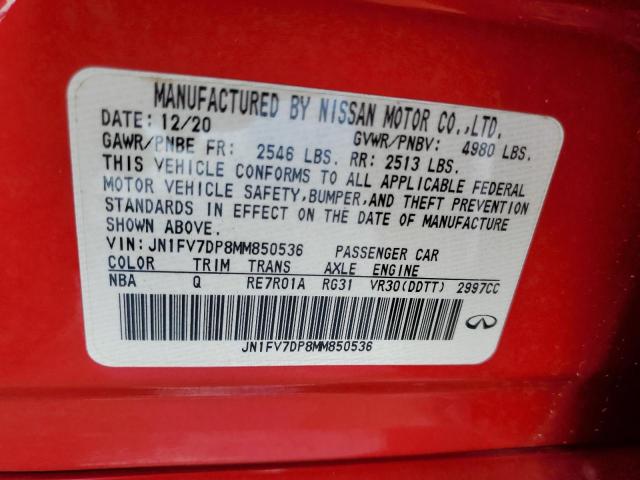 2021 INFINITI Q50 RED SP - JN1FV7DP8MM850536