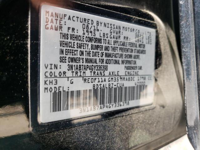 VIN 3N1AB7AP4GY336398 2016 Nissan Sentra, S no.13