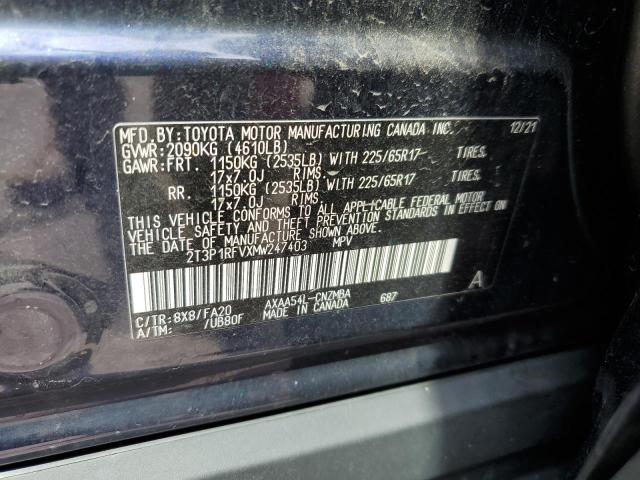 2021 Toyota Rav4 Xle VIN: 2T3P1RFVXMW247403 Lot: 62994944