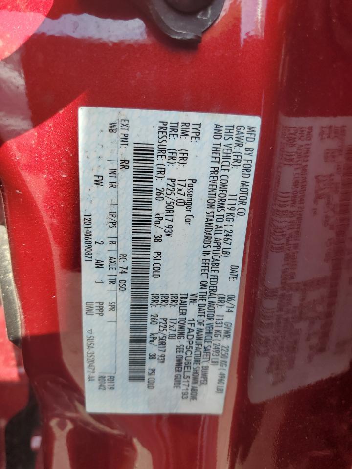 1FADP5CU6EL517193 2014 Ford C-Max Premium