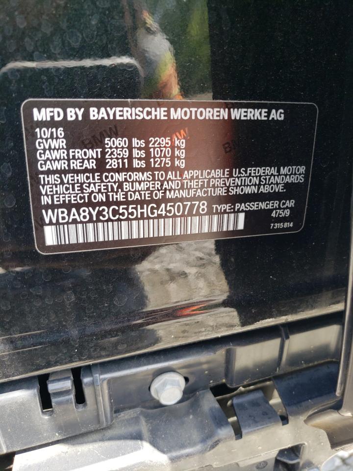 WBA8Y3C55HG450778 2017 BMW 340 Xigt