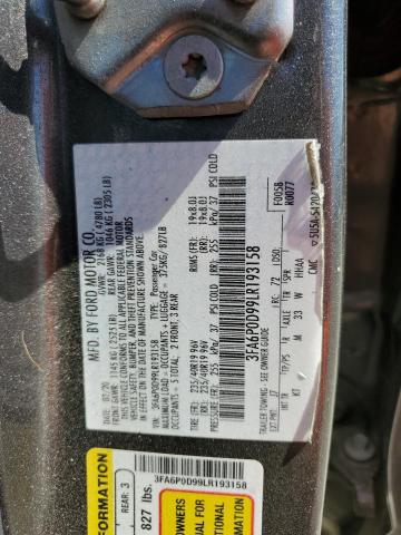 VIN 3FA6P0D99LR193158 2020 Ford Fusion, Titanium no.13