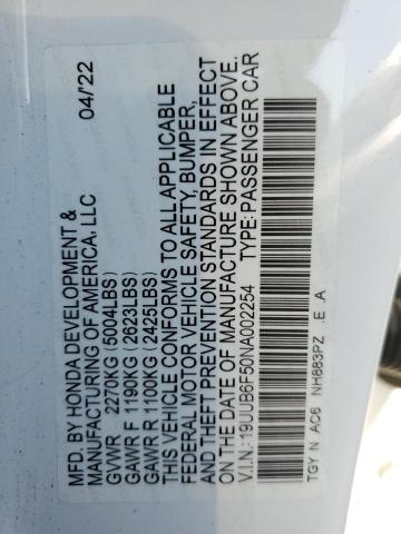 2022 ACURA TLX TECH A - 19UUB6F50NA002254