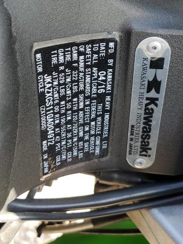 2016 KAWASAKI ZX1000 S - JKAZXCS11GA004972