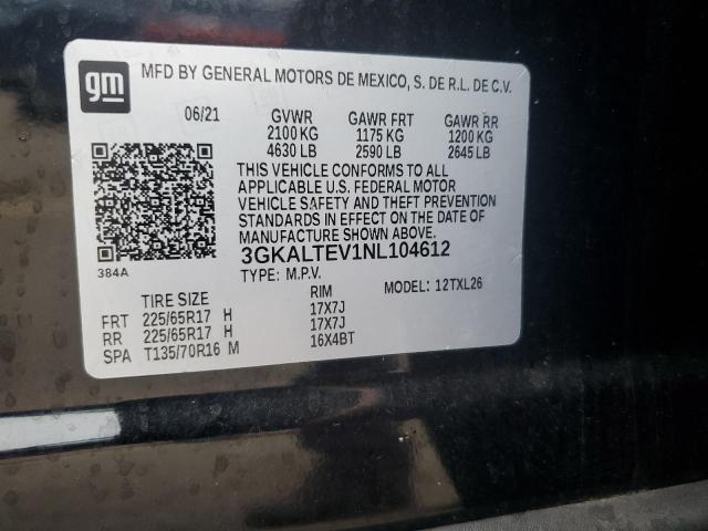 2022 GMC Terrain Sle VIN: 3GKALTEV1NL104612 Lot: 62486624