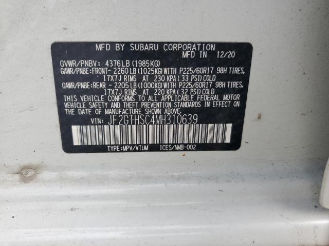 2021 SUBARU CROSSTREK - JF2GTHSC4MH310639