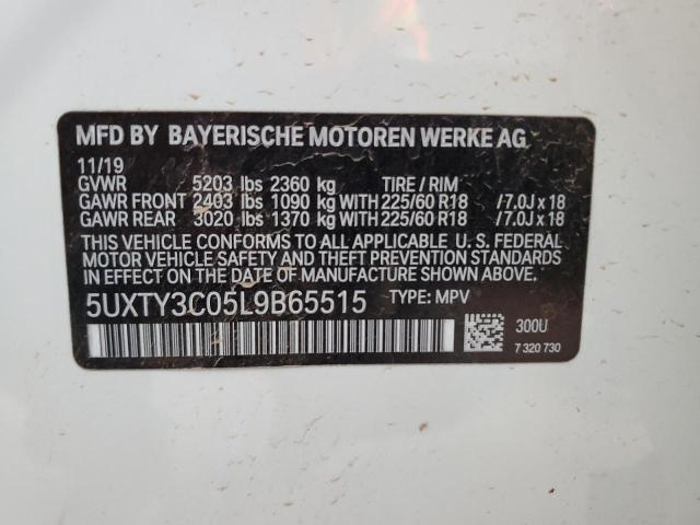 VIN 5UXTY3C05L9B65515 2020 BMW X3, Sdrive30I no.12