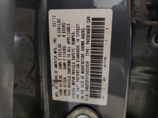 1HGCP3F89CA020934 2012 Honda Accord Exl