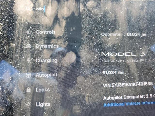 2019 Tesla Model 3 VIN: 5YJ3E1EA1KF401535 Lot: 61410274