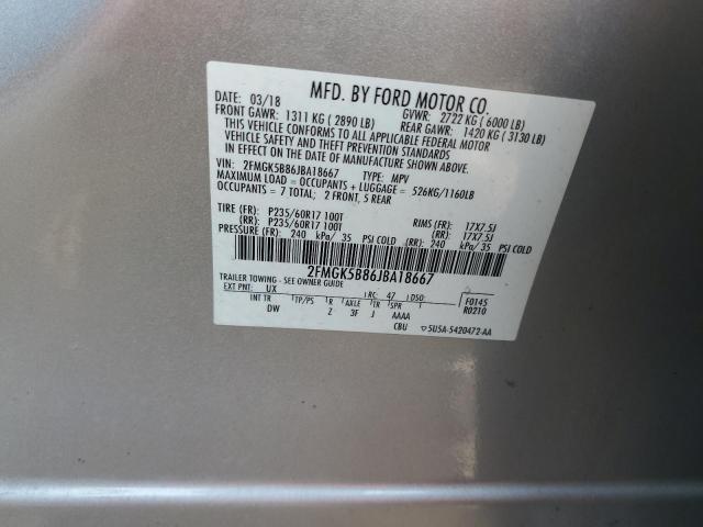 2018 FORD FLEX SE - 2FMGK5B86JBA18667