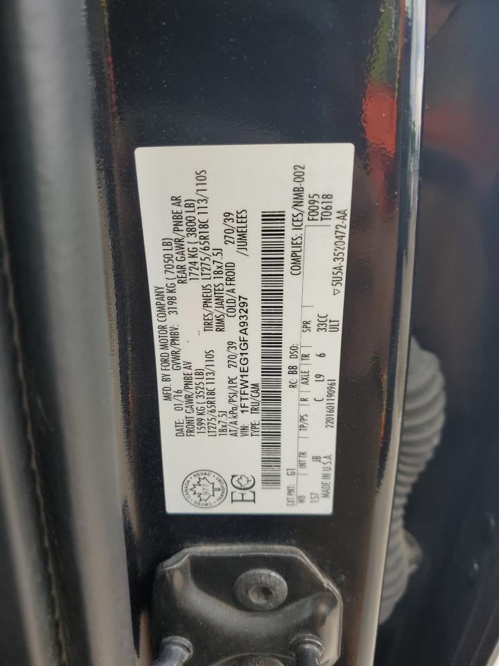 1FTFW1EG1GFA93297 2016 Ford F150 Supercrew 1FTFW1EG1GFA93297 2016 Ford F150 Supercrew