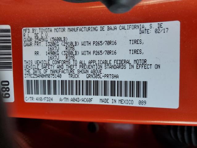 2017 TOYOTA TACOMA DOU - 3TMCZ5AN0HM075140
