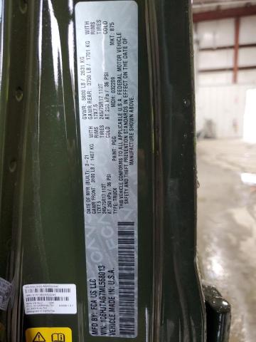 2021 Jeep Gladiator Sport VIN: 1C6HJTAG7ML568013 Lot: 63008624