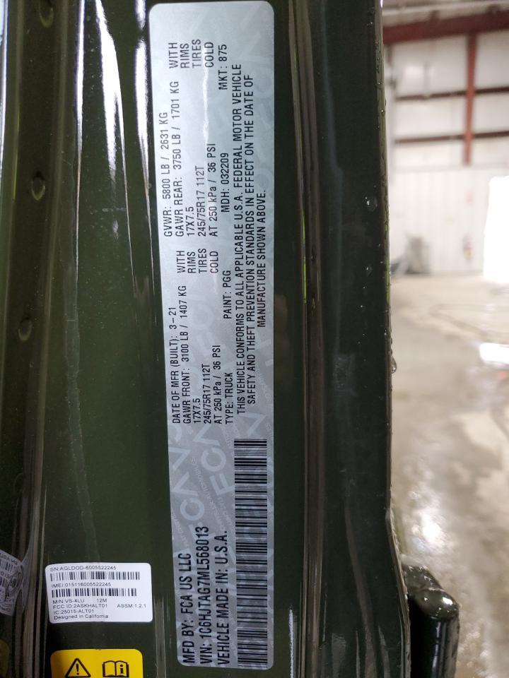 1C6HJTAG7ML568013 2021 Jeep Gladiator Sport