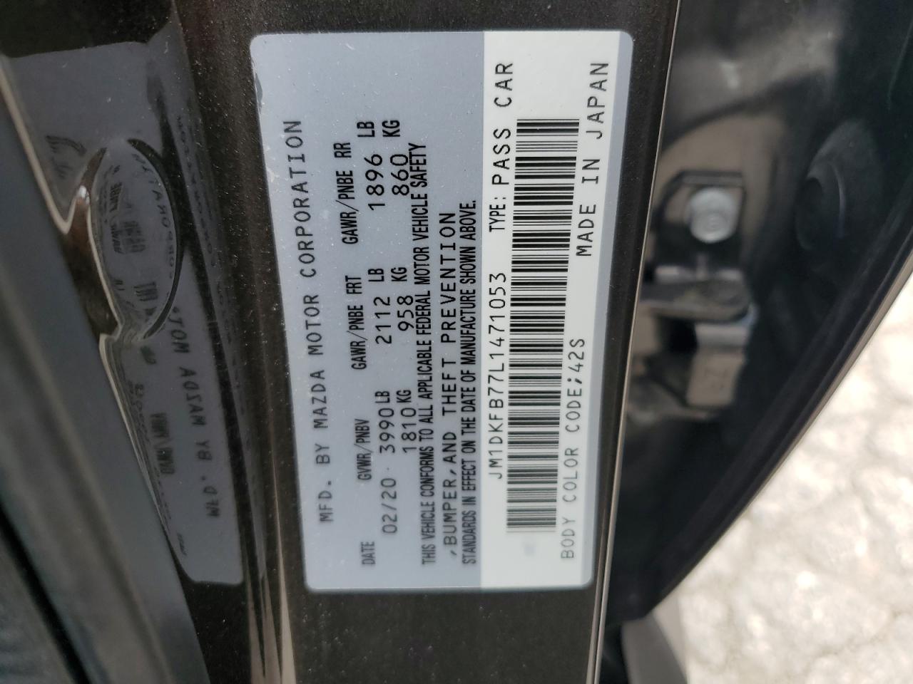 JM1DKFB77L1471053 2020 Mazda Cx-3 Sport