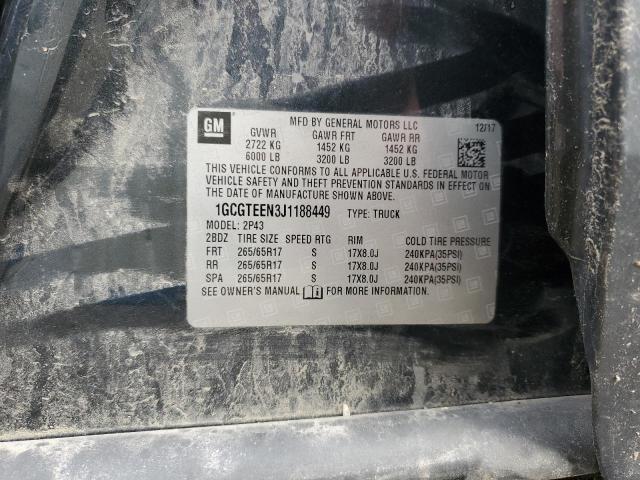 2018 Chevrolet Colorado Zr2 VIN: 1GCGTEEN3J1188449 Lot: 60798484