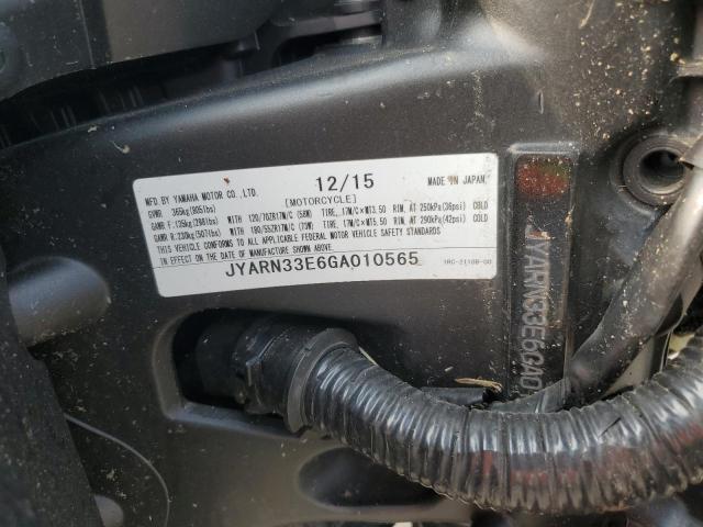 2016 YAMAHA FZ09 JYARN33E6GA010565